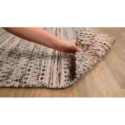 Kelly Clarkson Home Sylvie Handmade Flatweave Wool Cream/Gray Rug